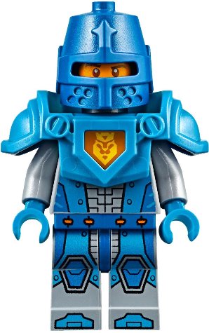 LEGO Minifigure-Nexo Knight Soldier - Dark Azure Armor, Blue Helmet with Eye Slit, Dark Azure Hands (70318 Royal Guard)-Nexo Knights-NEX039B-Creative Brick Builders